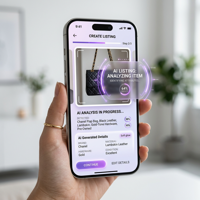Snap AI analysing a product photo to create a listing